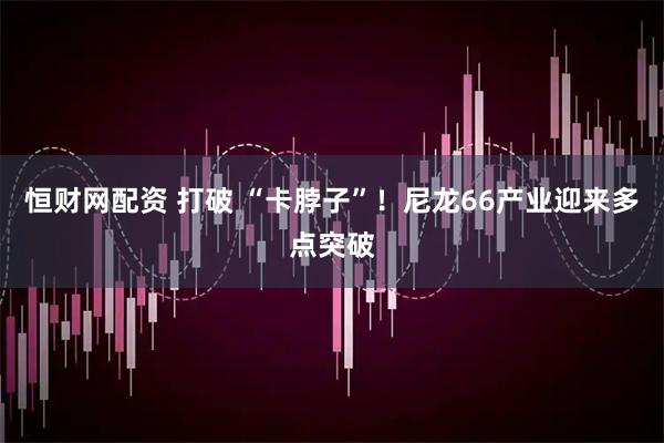 恒财网配资 打破 “卡脖子”！尼龙66产业迎来多点突破