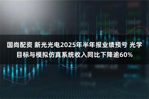 国尚配资 新光光电2025年半年报业绩预亏 光学目标与模拟仿真系统收入同比下降逾60%